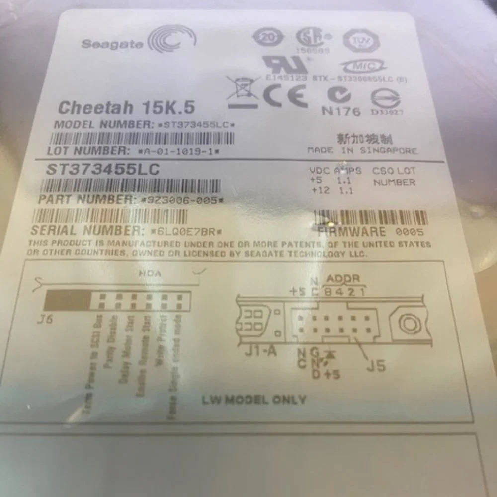 ST373455LC, 3LQ,PN 9Z3006-002, FW 0003, Seagate 73.4G SCS 3.5 Hard Drive
